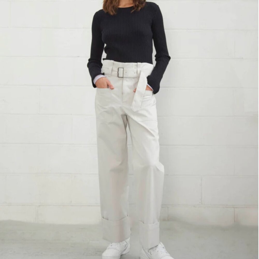 WE-AR4 Crosby Cargo Pant in Parchment — NWT, Never Worn, Made in Italy